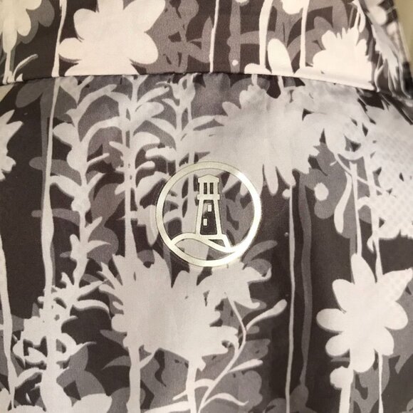 Lands' End Women's Floral Windbreaker in Gray - Size M (10-12) - Picture 4 of 6